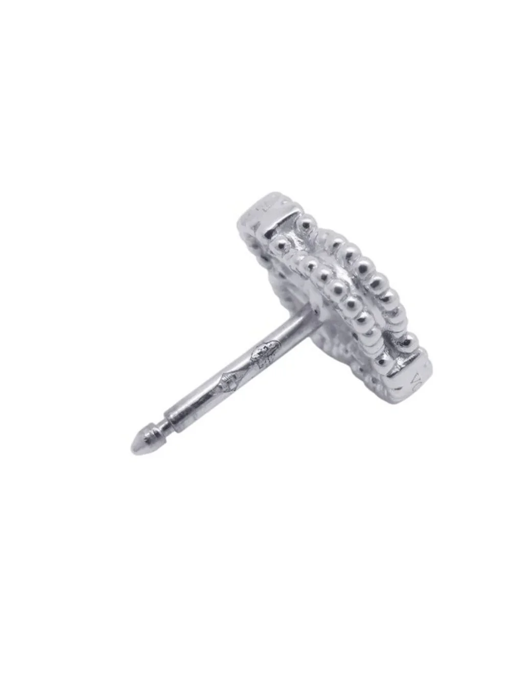 Van Cleef & Arpels Earrings Sweet Alhambra Diamond Total 18k White Gold